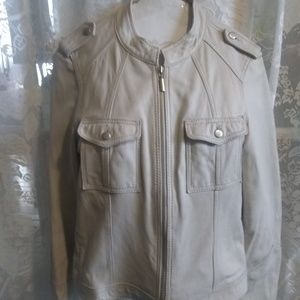 COPY - Attention white leather riding jacket